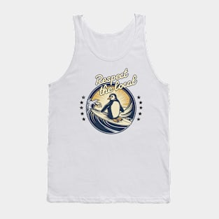 Hawaiian Culture Surfer Gifts - Surfing Penguin Tank Top